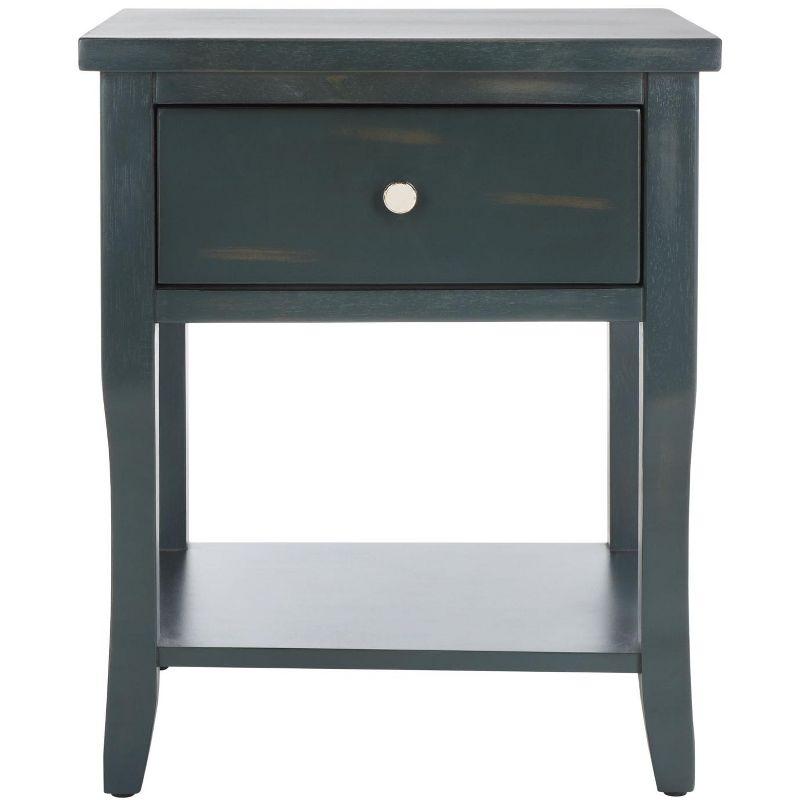 Coby Nightstand With Storage Drawer - AMH6616 - Dark Teal - Safavieh Couture