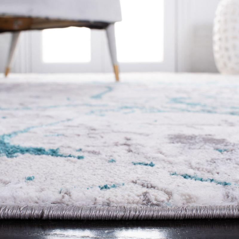 Amelia ALA293 Power Loomed Indoor Area Rug - Grey/Aqua - 8'x10' - Safavieh