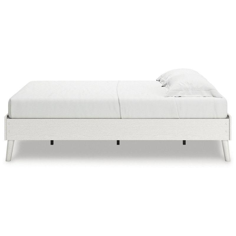 Full Aprilyn Platform Bed White - Signature Design by Ashley: Sleek, No Box Spring Required