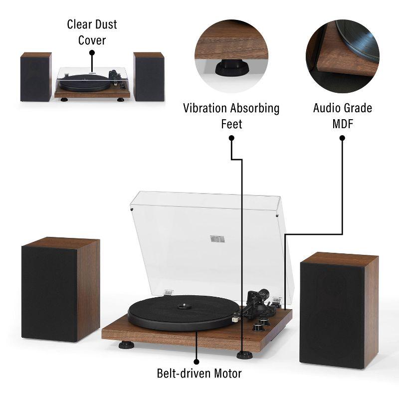 Crosley C62 Record Player & Speakers Shelf System