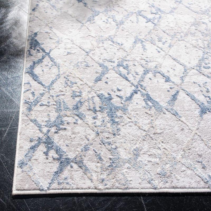 Amelia ALA783 Power Loomed Runner Rug  - Light Grey/Blue - 2'2"x22' - Safavieh.