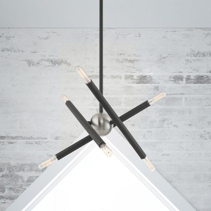 Livex Lighting Soho 6 - Light Chandelier in  Scandinavian Gray