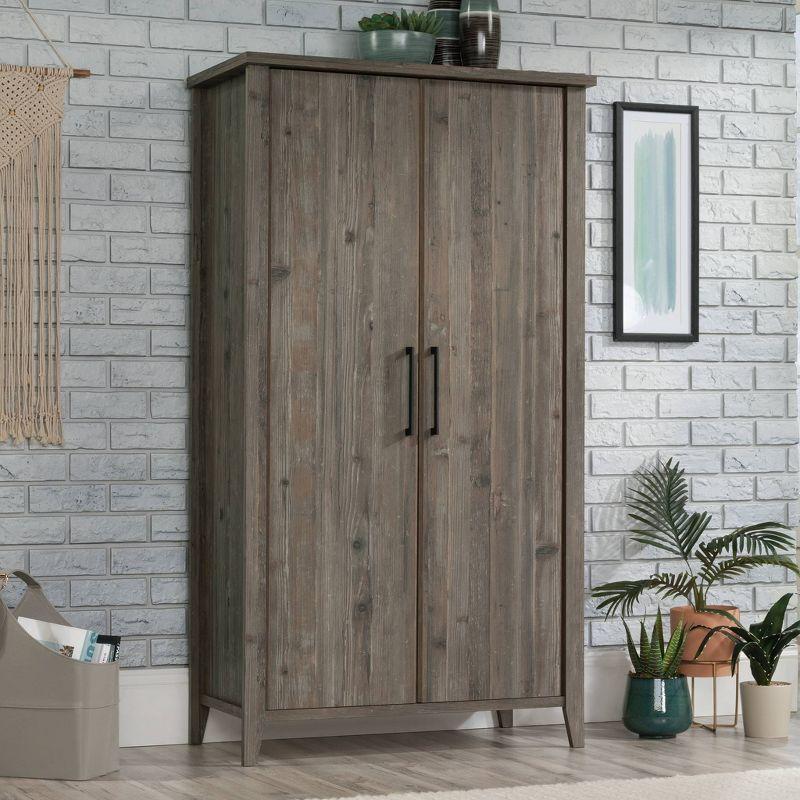 Pebble Pine Freestanding Storage Cabinet with Adjustable Shelving