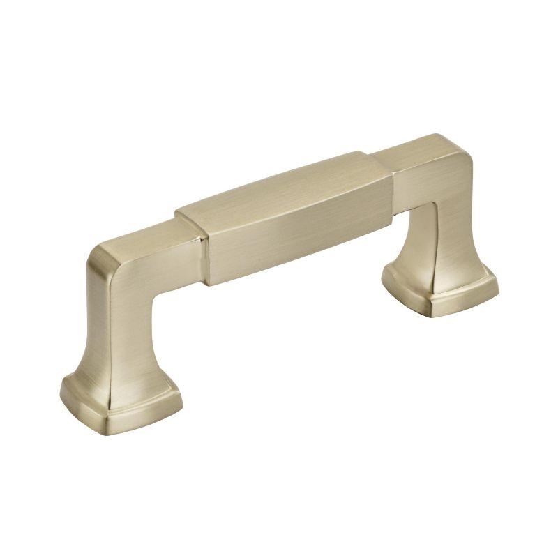 Golden Champagne Brushed Metal Cabinet Drawer Pull with Mounting Hardware