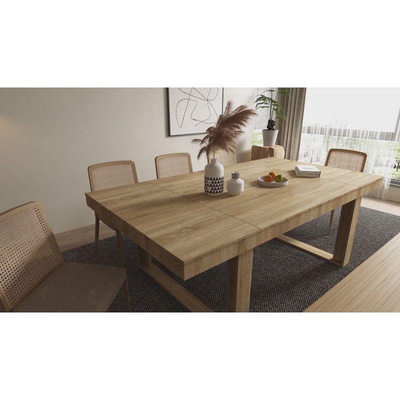 FUFU&GAGA Yellow Log Color Modern Desk For Conference Room Table Computer Desk