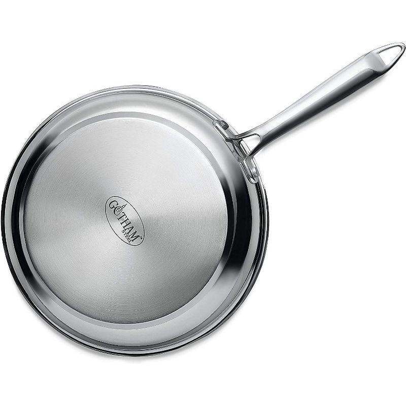 Gotham Steel 10'' and 11'' Stainless Steel 2 Piece Fry Pan Set with Stay Cool Handle