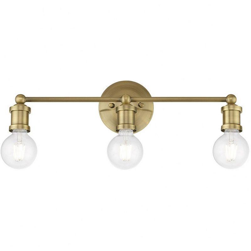 Livex Lighting Lansdale 3 - Light Vanity in  Antique Brass