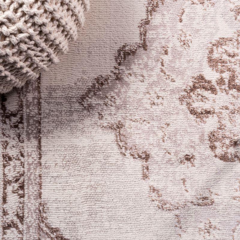8'x10' Alhambra Ornate Medallion Modern Area Rug, Cream/Red - JONATHAN Y