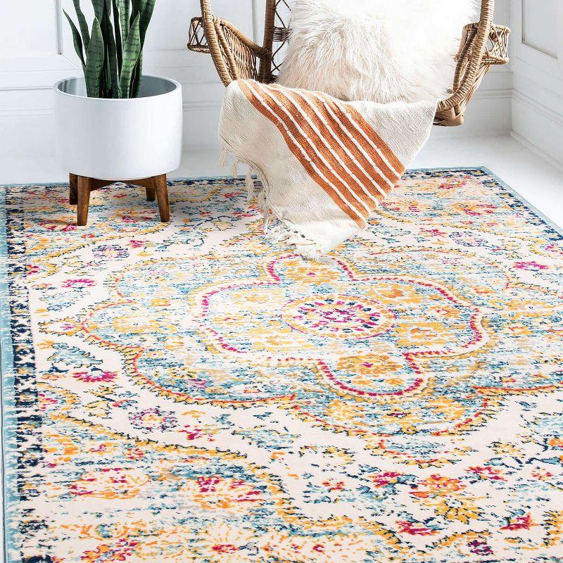 World Rug Gallery Distressed Vintage Bohemian Area Rug