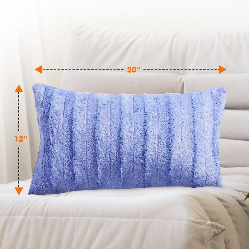 Cheer Collection Faux Fur Throw Pillow (Set of 2)
