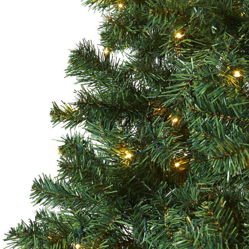 Nearly Natural 7.5-ft Northern Tip Pine Artificial Christmas Tree with 400 Clear LED Lights