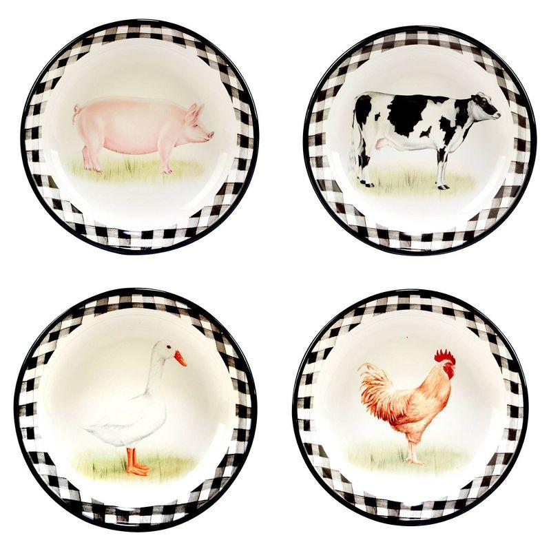 Certified International On The Farm Set Of 4 Soup Bowl