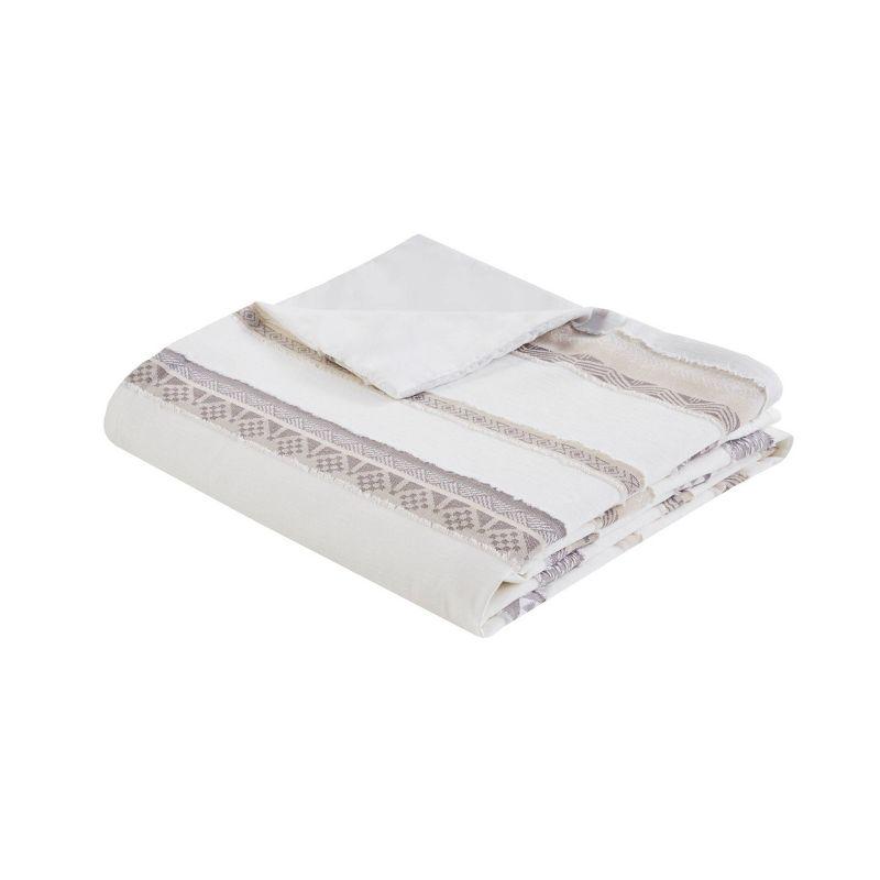510 Design Langley 3 Piece Clipped Jacquard Duvet Cover Set