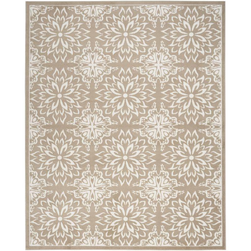 Nourison Jubilant Floral Transitional Indoor Rug Taupe 7'10"x9'10"