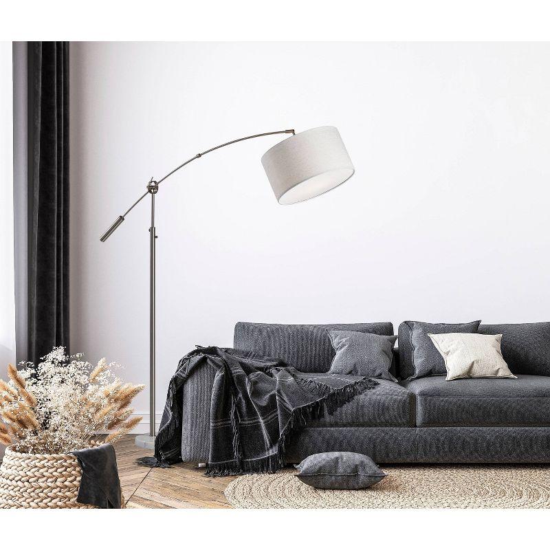 Adler Arc Lamp Brushed Steel - Adesso