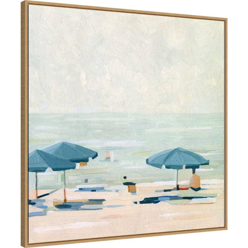 30" x 30" If its The Beaches II by Emma Scarvey Framed Canvas Wall Art Print - Amanti Art: Coastal Seascape Decor