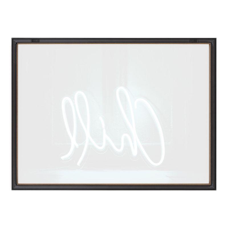 Kate and Laurel Blake Chill Neon Sign Framed Printed Glass by The Creative Bunch Studio, 18x24, Gray