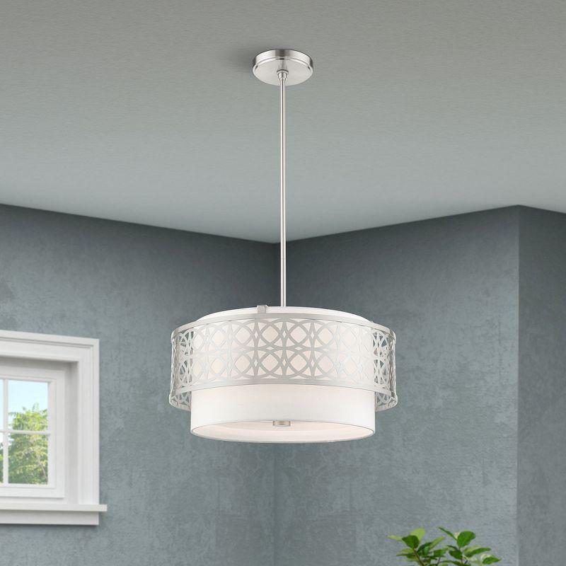 Livex Lighting Calinda 4 - Light Pendant in  Brushed Nickel