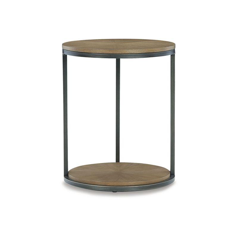 Signature Design by Ashley Contemporary Fridley End Table  Brown/Black