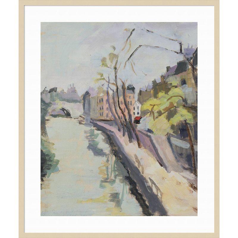 Grand Quay Paris Light Maple Framed Canvas Print