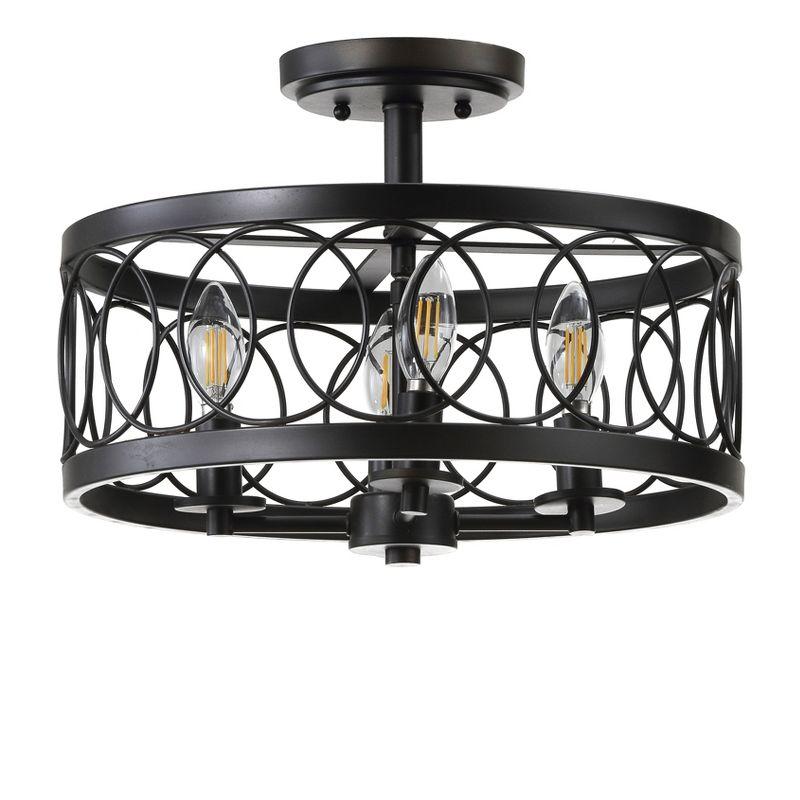 JONATHAN Y Sylvain Metal LED Semi-Flush Mount