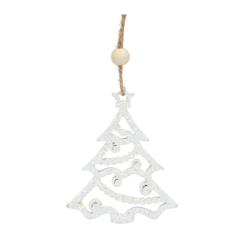 Melrose Wood Tree Tag Ornament (Set of 9)