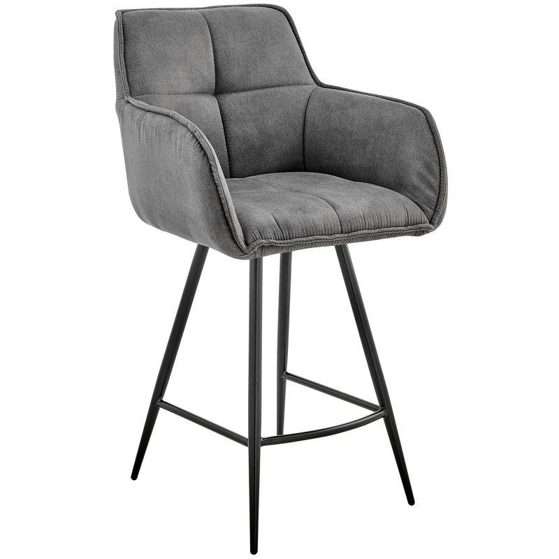 30" Verona Bar Stool with Fabric Finish, Metal Frame & Foam Cushion - Armen Living