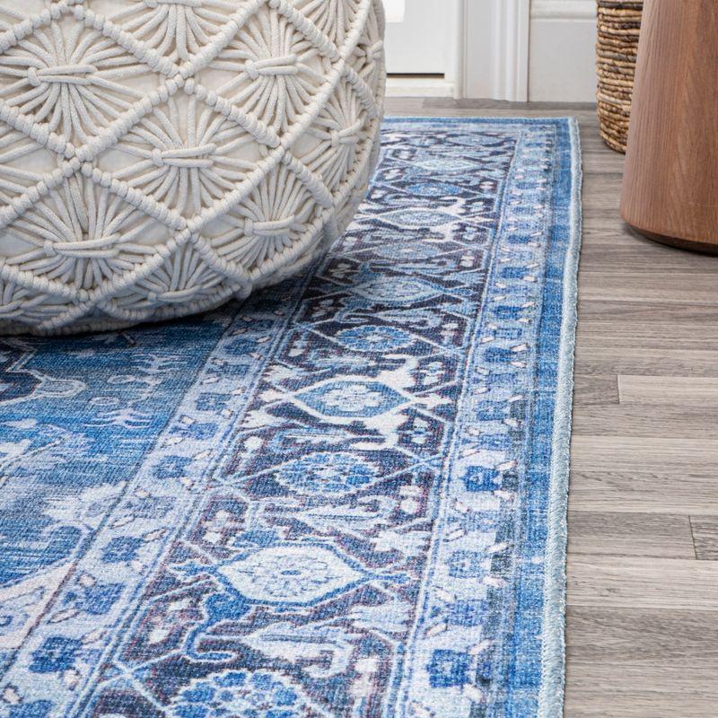 Maris Ornate Medallion Washable Area Rug - JONATHAN Y