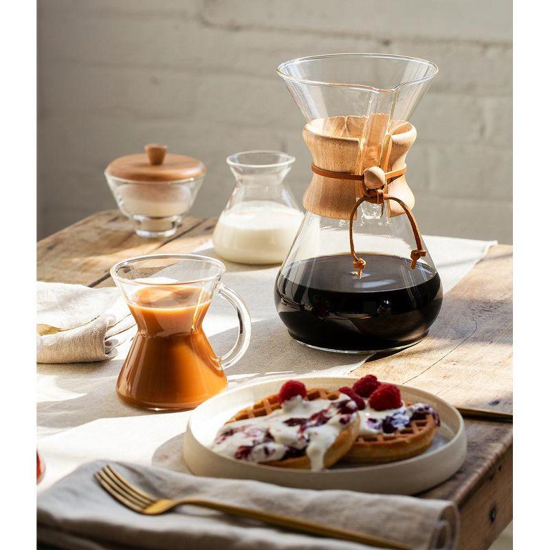 Chemex ® 8-Cup Glass Pour-Over Coffee Maker with Natural Wood Collar