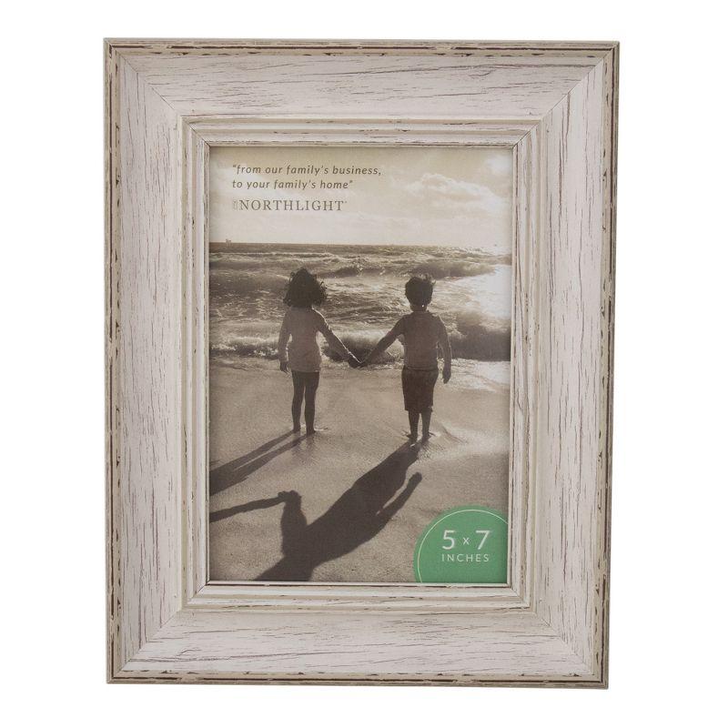 White Distressed Vintage Picture Frame Tabletop Decor