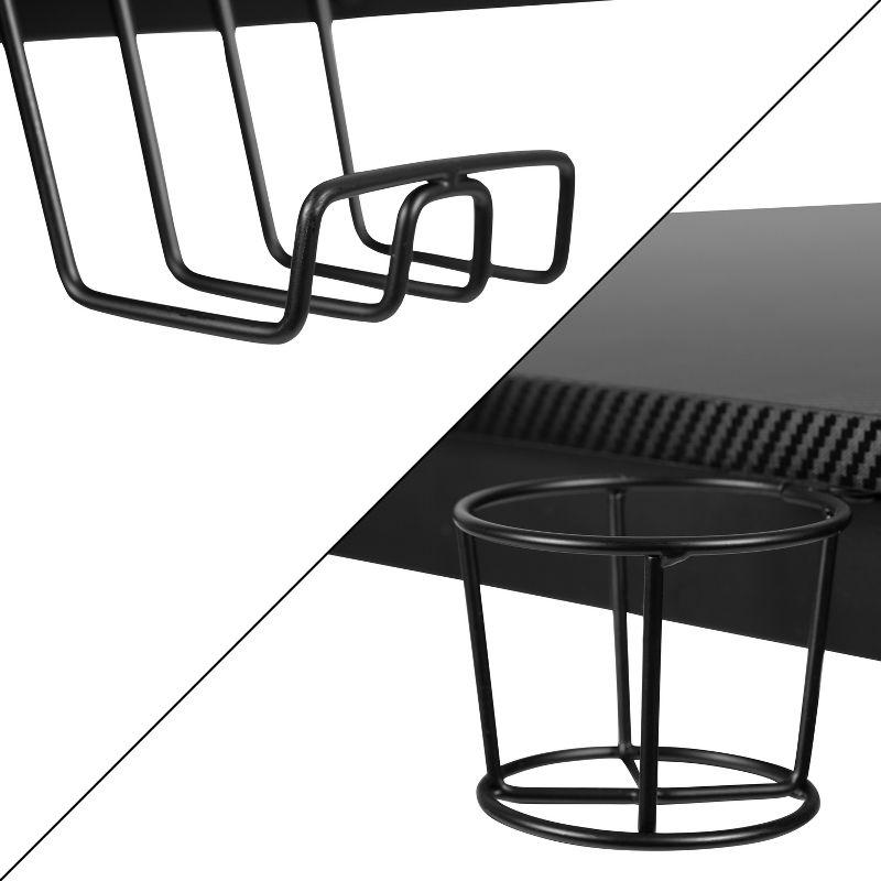 Flash Furniture Gaming Desk 45.25" x 29" Computer Table Gamer Workstation with Headphone Holder and 2 Cable Management Holes