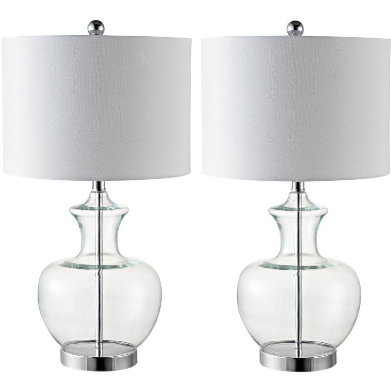 Bilsor Table Lamp (Set of 2) - Clear/Chrome - Safavieh.