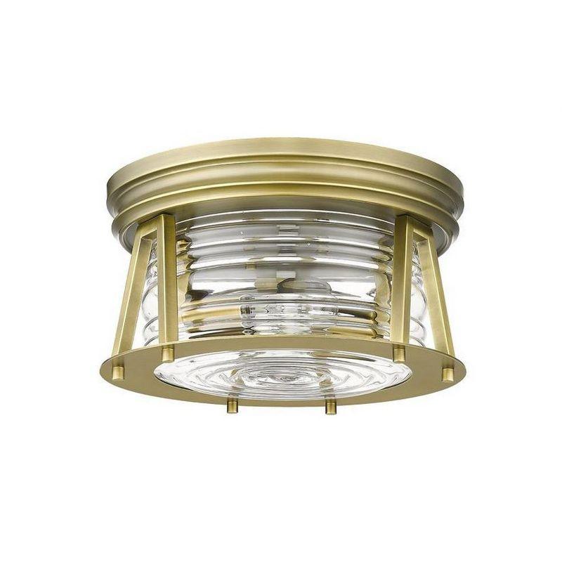 Z-Lite Cape Harbor 2 - Light Flush Mount in  Rubbed Brass