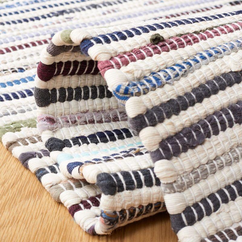 Rag Rug RAR125 Hand Woven Indoor Area Rug - Ivory/Multi - 6'x9' - Safavieh.