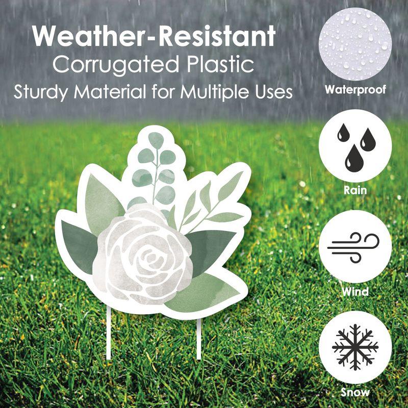 Big Dot of Happiness Boho Botanical - Lawn Decorations - Outdoor Greenery Party Yard Decorations - 10 Piece