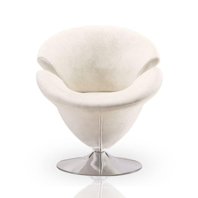 Troyer Velvet Swivel Barrel Chair