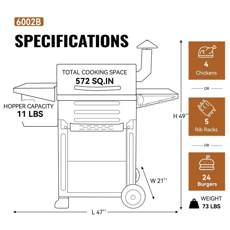 ZPG-6002B Wood Pellet Grill BBQ Smoker Digital Control - Brown - Z Grills