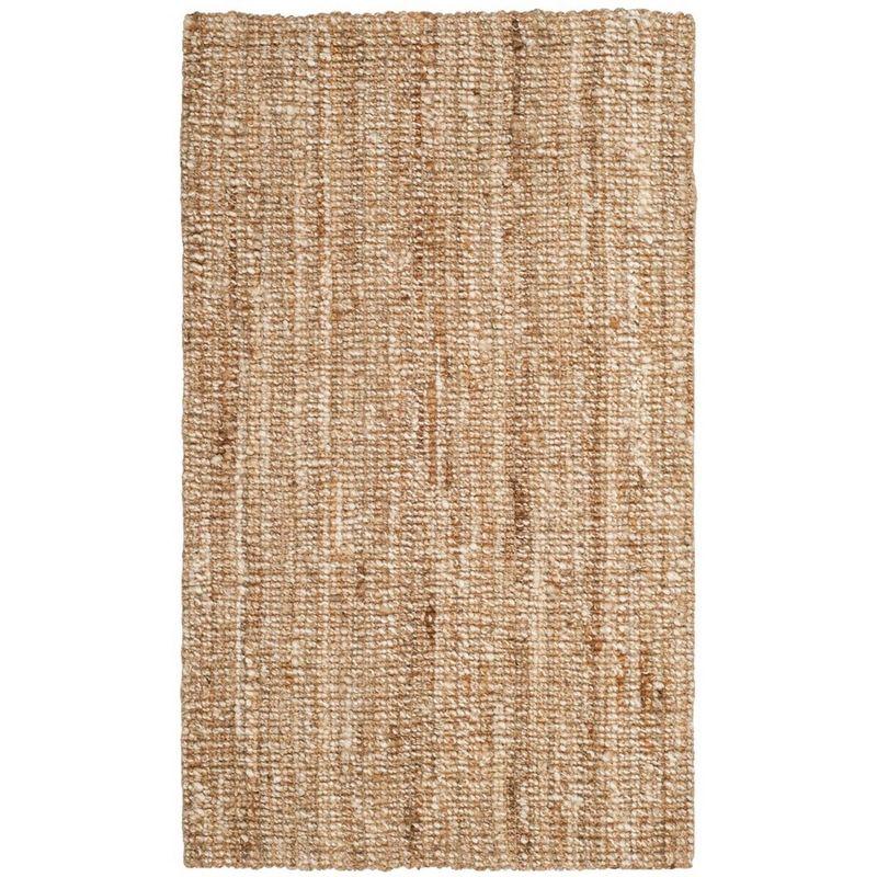 Natural Ivory Handwoven Wool 3' x 5' Area Rug