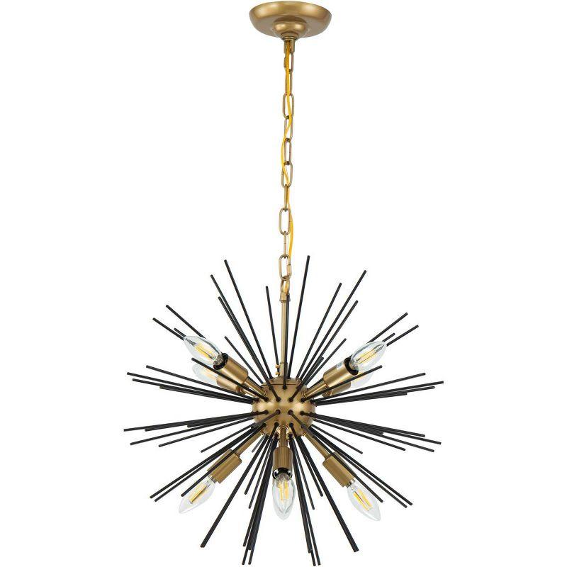 Elegant Lighting Timber 8 light Brass and Black pendant