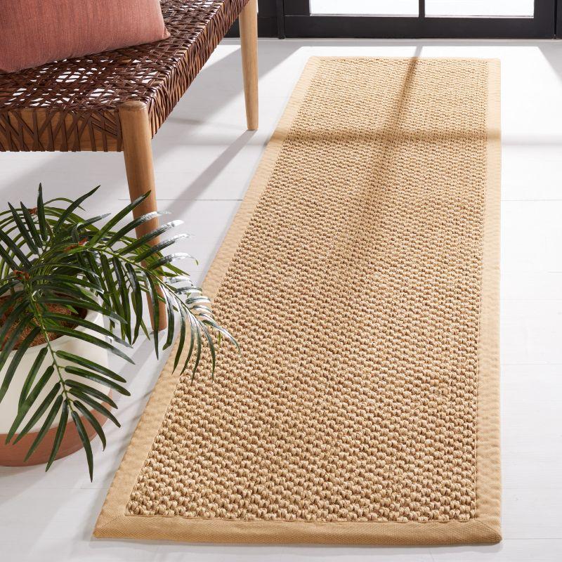 Maize Flat Woven Sisal Runner Rug with Non-slip Backing