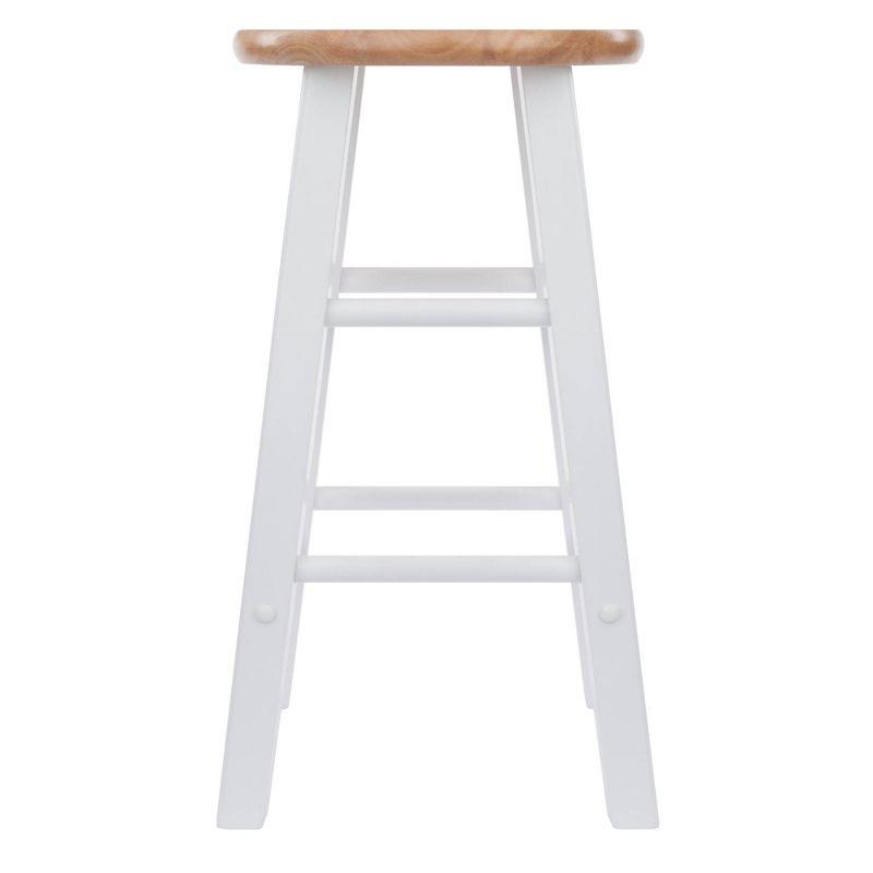 Winsome Wood Element 24" Adjustable Backless Counter Stool, Natural & White