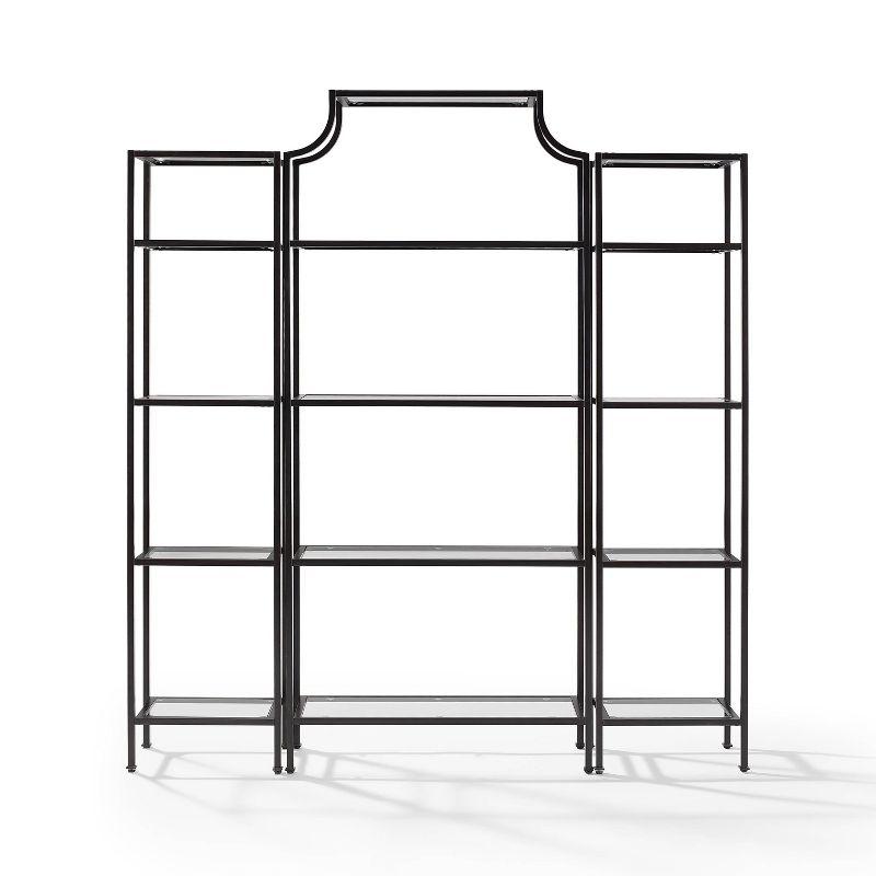 Aimee Pagoda-Style 3-Piece Etagere Set in Oil-Rubbed Bronze