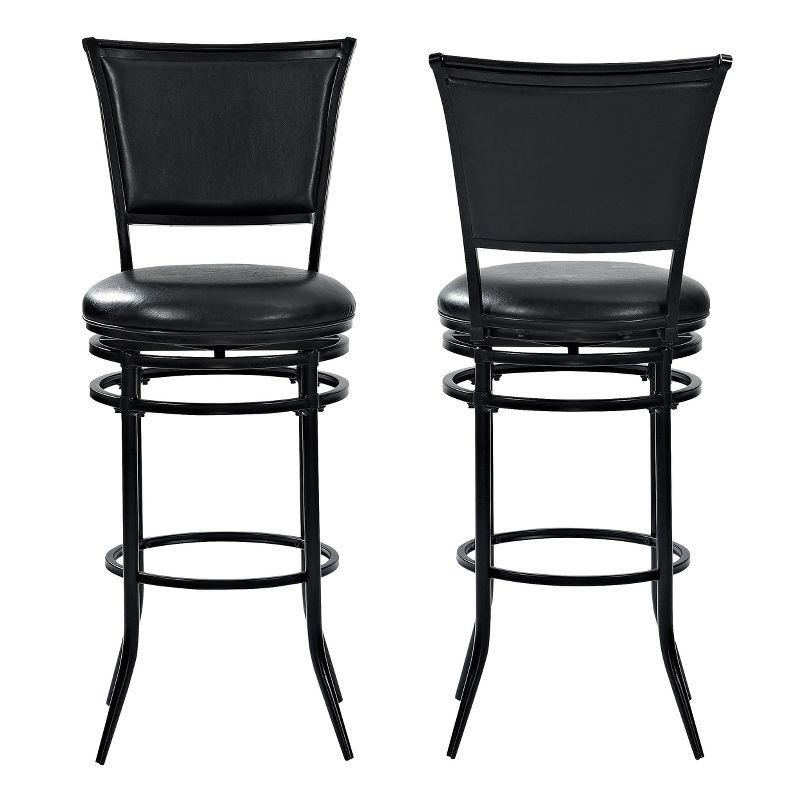 Rachel Swivel Barstool Black with Cushion Black - Crosley