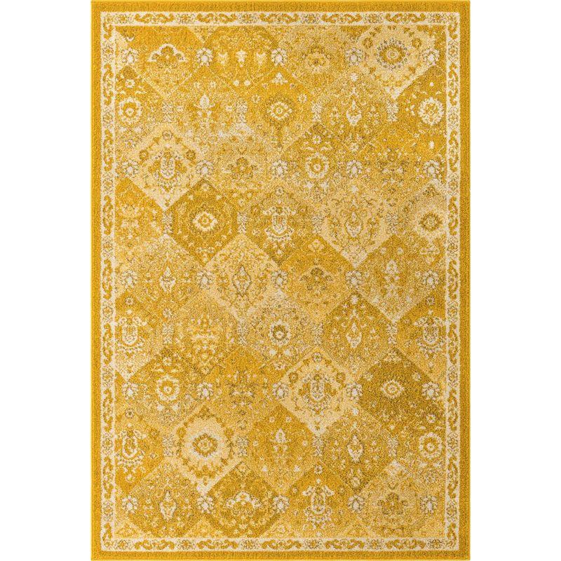 Unique Loom Penrose Collection Area Rug - Blake (5' 3" x 8' Rectangle Yellow/Beige)