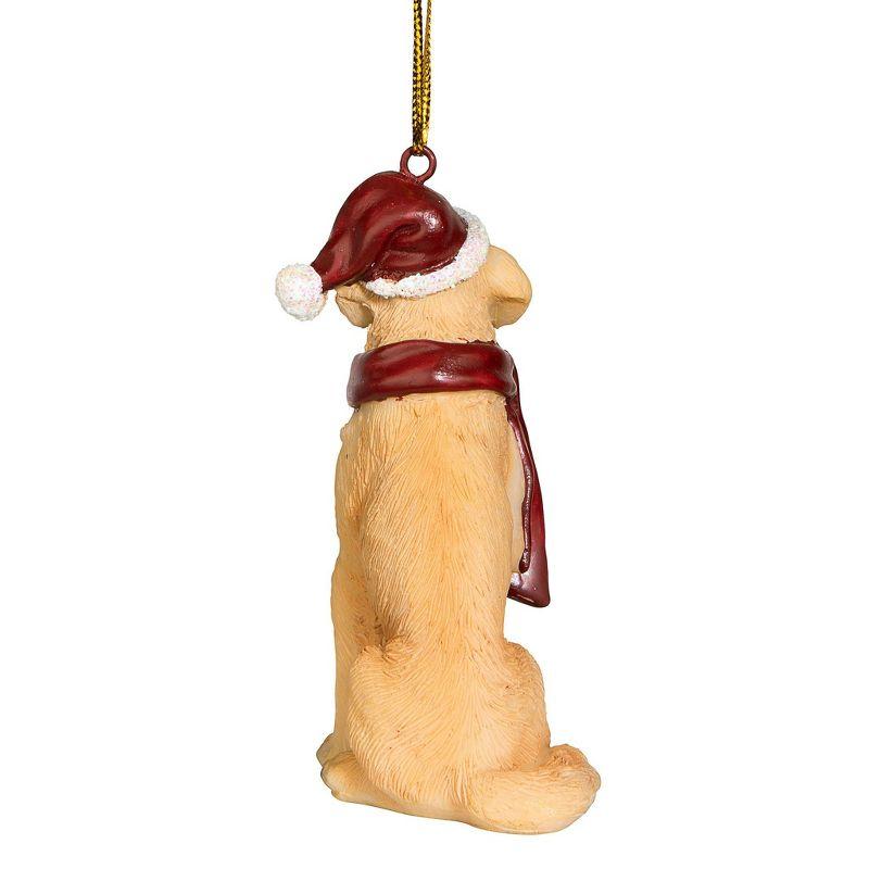 Design Toscano Golden Retriever Holiday Dog Ornament Sculpture