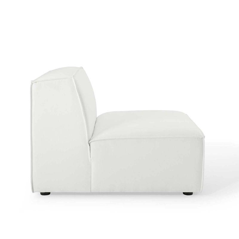 6pc Restore U-Shaped Sectional Sofa White - Modway: Polyester Upholstery, No Assembly, Modern Decor
