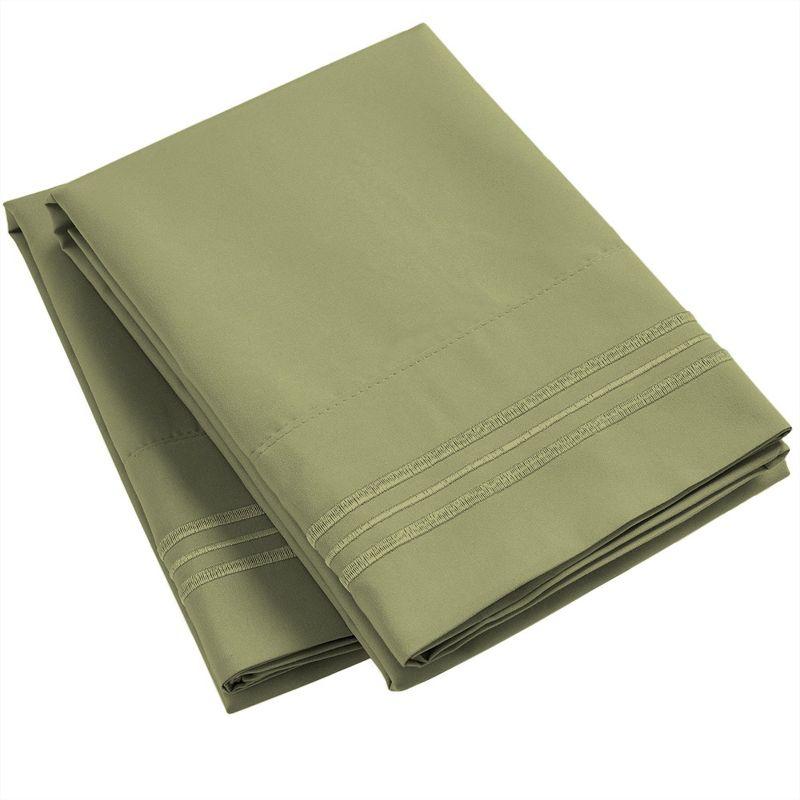 Mellanni Brushed Microfiber Pillowcase Set of 2, King, Sage