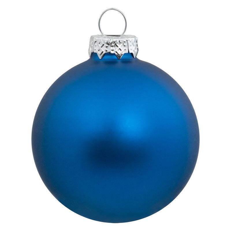 40ct Glass 2-Finish Christmas Ball Ornament Set