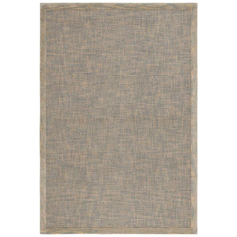 Handcrafted Abstract Tufted Wool-Synthetic Blend Rug - 6' x 9' Gray