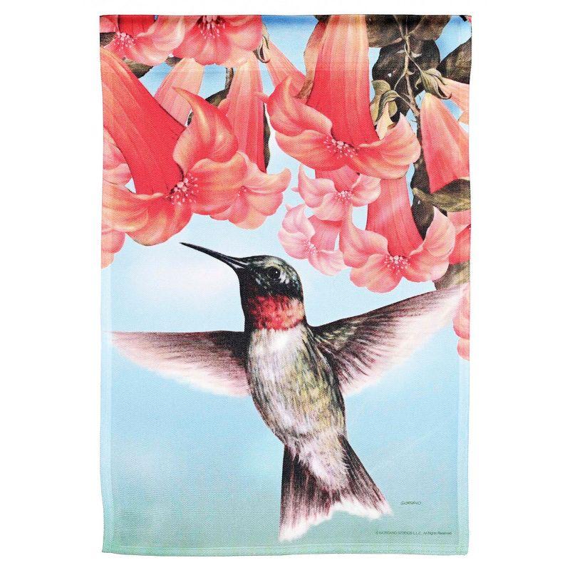 Dicksons Magnolia Garden Hummingbird Floral Pink 44 x 30 Polyester Outdoor Garden Flag